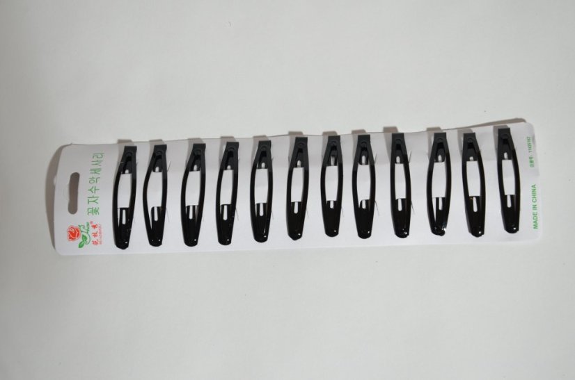 Sponka do vlasů pukačka černá 6cm 1