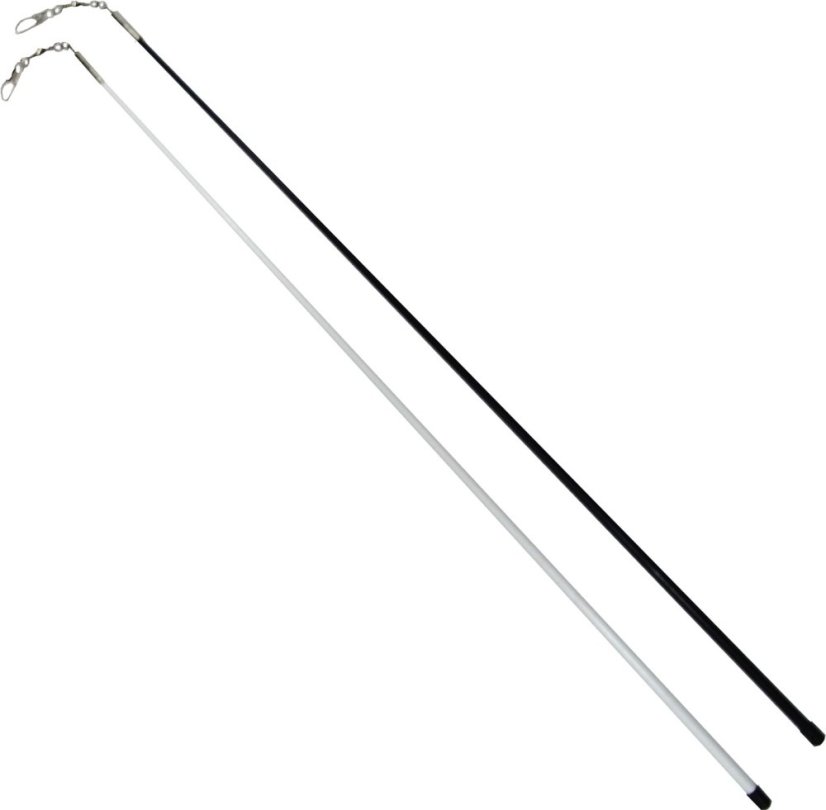 Tyčka ke stuze s karabinkou černá