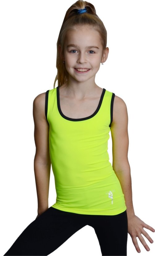 Tílko žluté černý lem