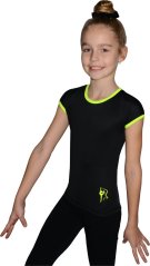 Tričko černé žlutý lem