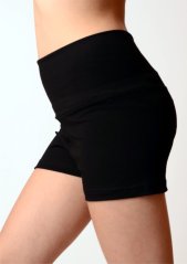 Šortky černé vyšší pas černý