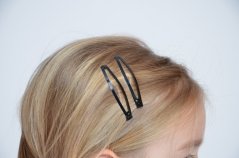 Sponka do vlasů pukačka černá 6cm