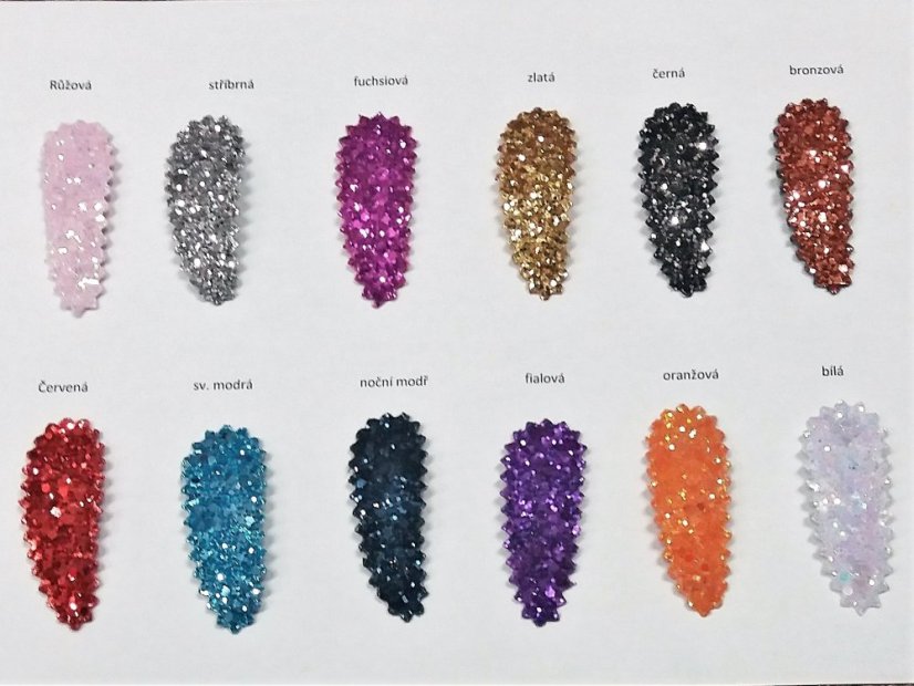 Sponka do vlasů se třpytem - Barva: nocni modra