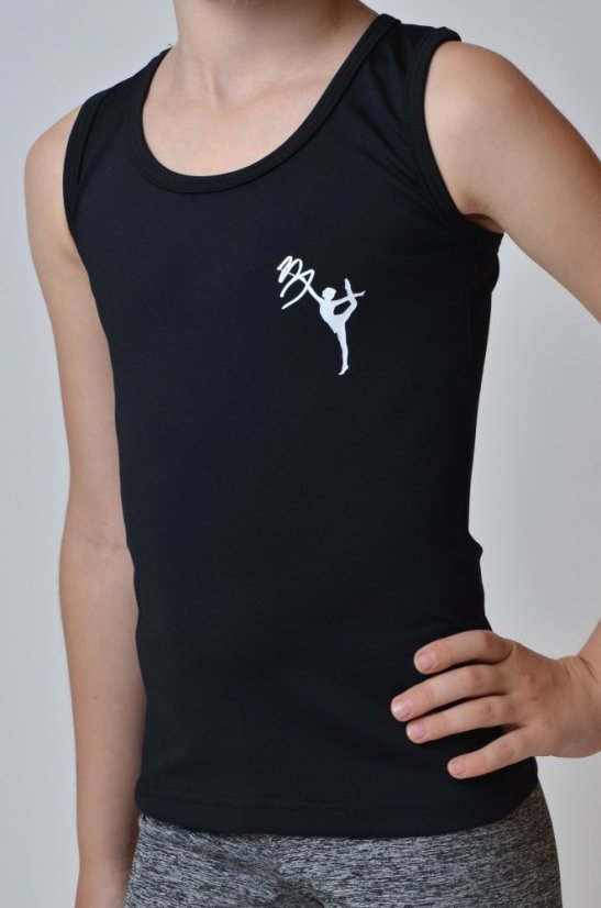 Tílko černé potisk bílý - Velikost odevu: 146