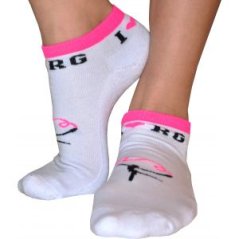 Ponožky I LOVE RG bílé růžový lem