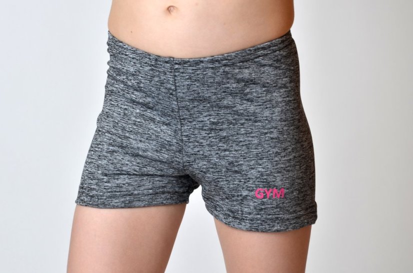 Šortky šedý melír - Velikost odevu: 128