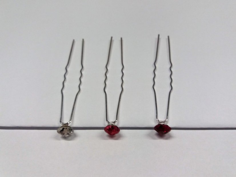 Vlásenky s kamínkem bílým