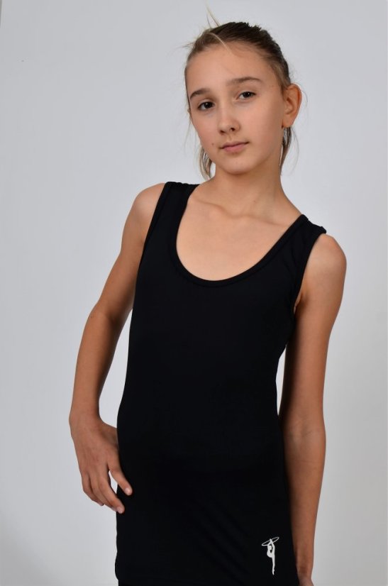 Tílko černé potisk bílý - Velikost odevu: 146