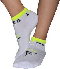 Ponožky I LOVE RG bílé žlutý lem