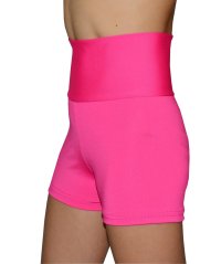Šortky růžové vyšší pas