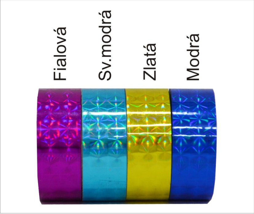 CHACOTT holografické izolepy 2 m - Barva: sv. modra