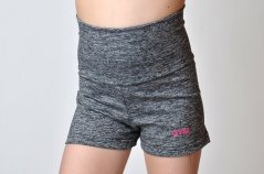 Šortky vyšší pas šedý melír