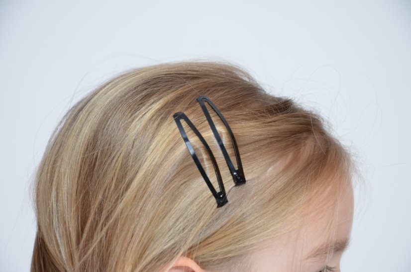 Sponka do vlasů pukačka černá 6cm